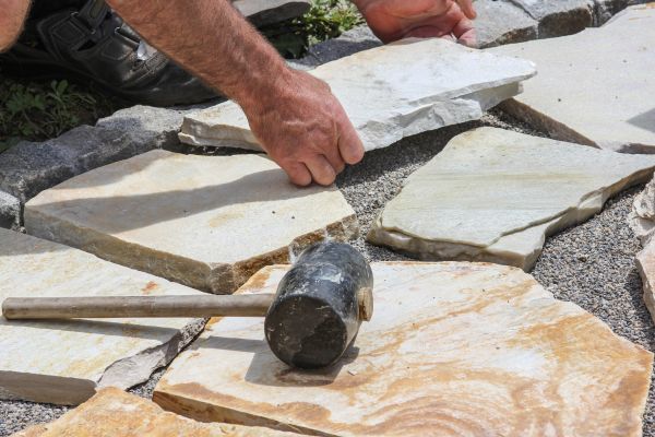 Stone Sidewalk Installation in Las Vegas